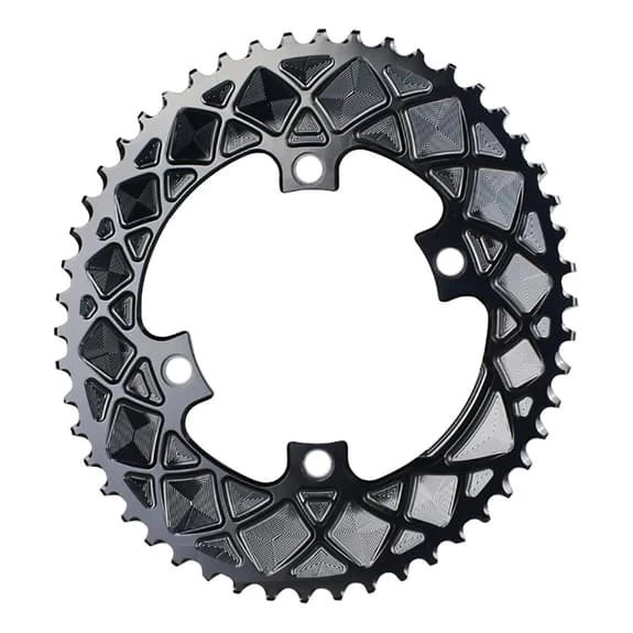 Absolute Black Corona AbsoluteBLACK Ovale 110/4 BCD 2v 50D Per Shimano Nero