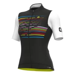ALE Maglia Alé PRS Logo Manica Corta Nero Bianco Multicolor Donna