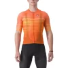 Maglia Castelli Climber's 3.0 SL2 Rosso Corsa Manica Corta Arancio