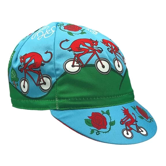 Cappellino Cinelli Massimo Giacon Diavolo Rosso Blu Multicolor