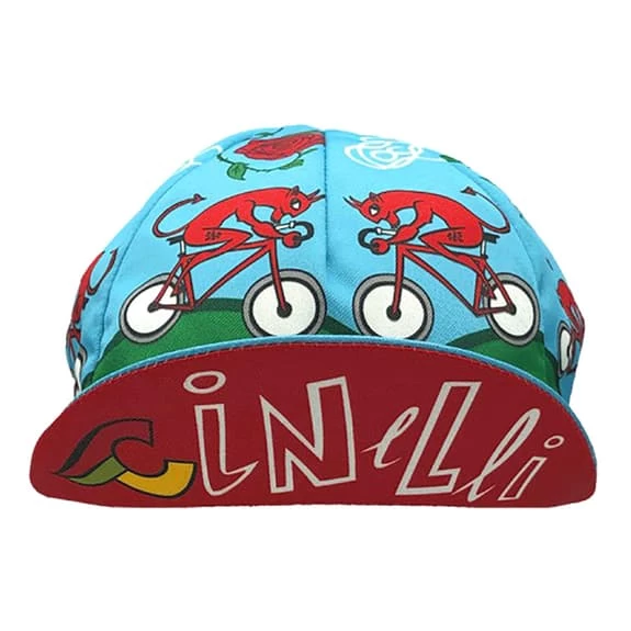 Cappellino Cinelli Massimo Giacon Diavolo Rosso Blu Multicolor - immagine 2