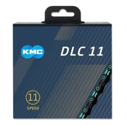 Catena KMC DLC 11V 118 Maglie Nero Celeste