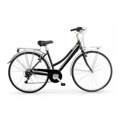 Bicicletta Urbana MBM Central 28" 6V Nero Lucido Donna