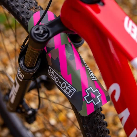 Parafango Anteriore Muc-Off Front Ride Guard Verde Mimetico Rosa - immagine 3
