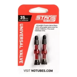 Valvole Stan's NoTubes 35 Mm Rosso (2 Unità)