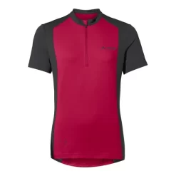 Maglia Vaude Escape Manica Corta Rosso Cremisi Nero Donna