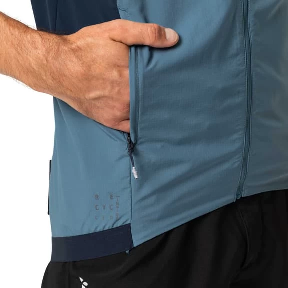 Gilet A Vento Vaude Kuro Air Blu Chiaro Opaco - immagine 5