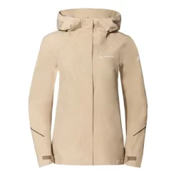 Giacca Sottile Impermeabile Vaude Yaras V Beige Chiaro Donna