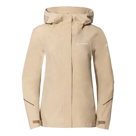 Giacca Sottile Impermeabile Vaude Yaras V Beige Chiaro Donna
