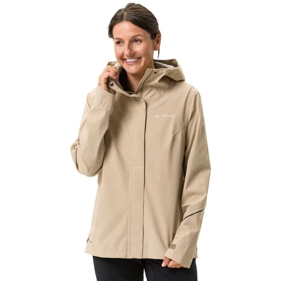 Giacca Sottile Impermeabile Vaude Yaras V Beige Chiaro Donna - immagine 3