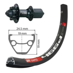 Ruota Anteriore XLC DT-Swiss 466D 29' Disc IS 6-bolt Perno Passante 135 Mm Nero